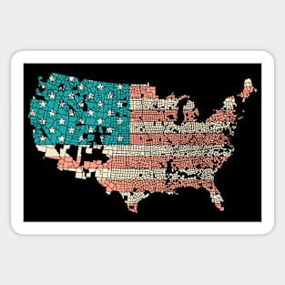 Trump 2024 Election Map Flag Sticker